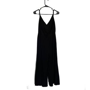 POOF New York black v-neck plunge jumpsuit size:L